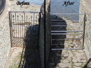 Nautical Fence Before and After