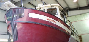 Nordic Tug Hull Refinishing Before